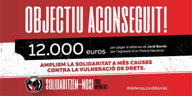 Objectiu aconseguit! Campanya de defensa de Jordi Borràs
