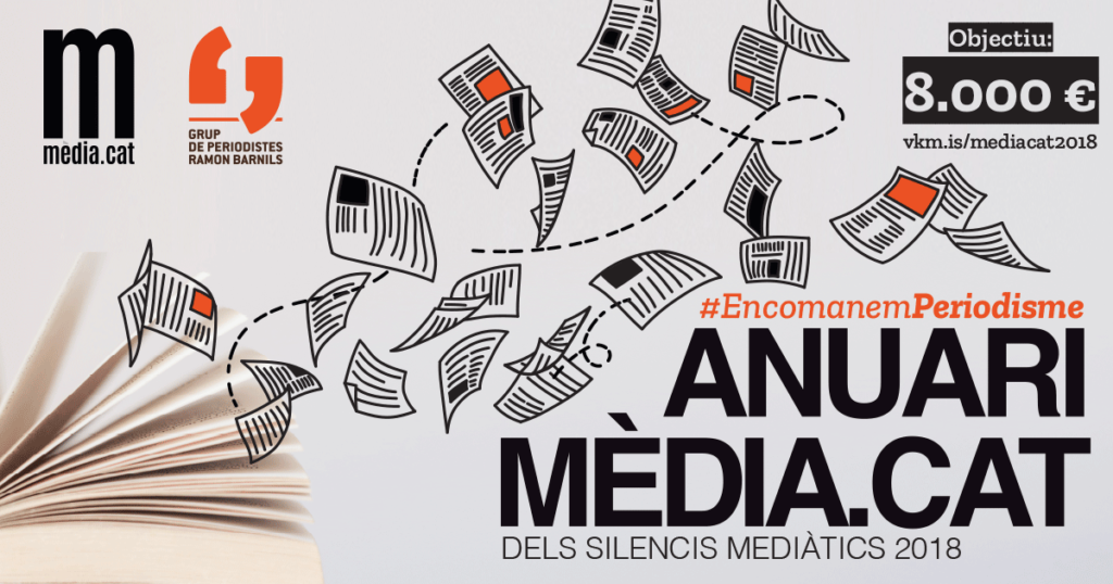 Campanya micromecenatge Anuari Mèdia.cat dels Silencis Mediàtics 2018